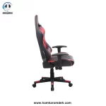 صندلی مشکی با طراحی قرمز از برند ردراگون با قابلیت تنظیم ارتفاع و پایه چرخشی