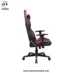 صندلی گیمینگ با قابلیت تنظیم ارتفاع و رنگ مشکی و قرمز