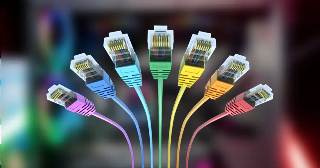 کابل کامپیوتری مخصوص شبکه با انواع رنگ ها